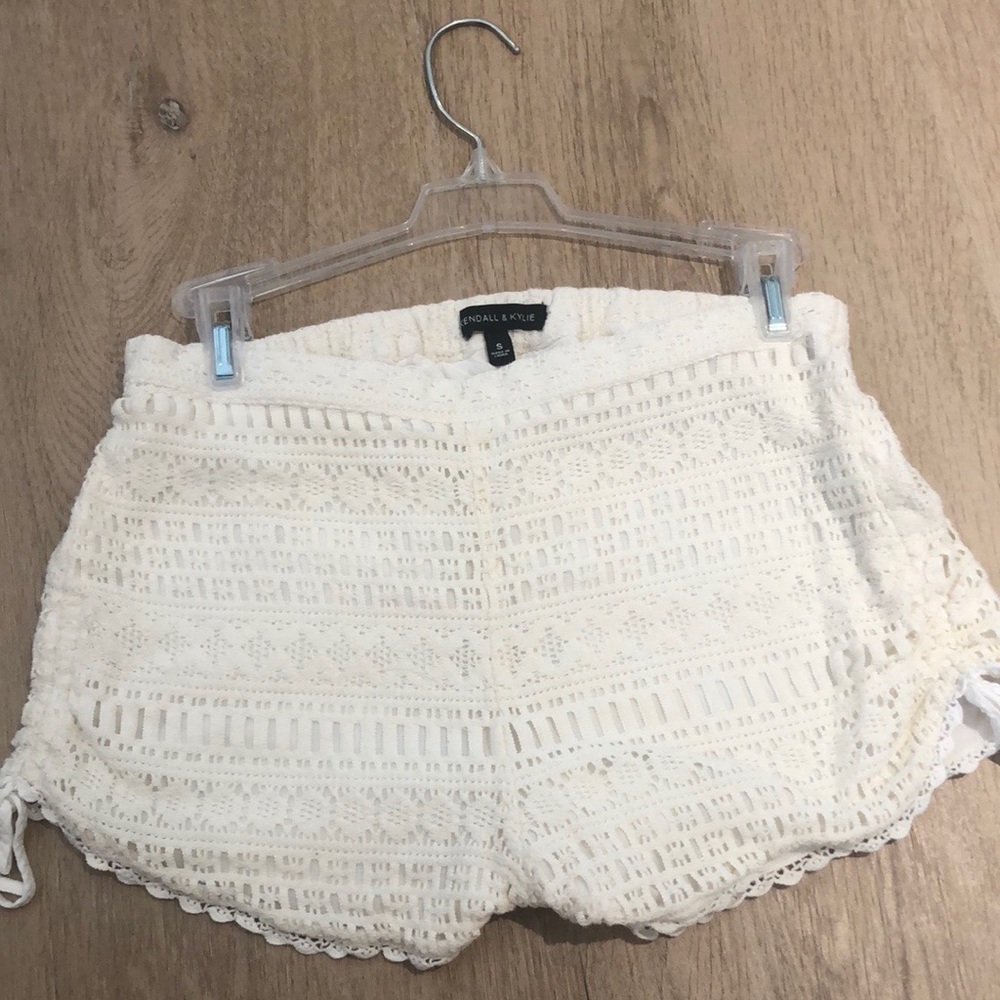 Knitted White Shorts